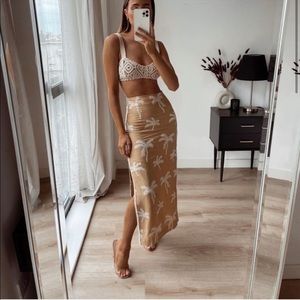 ZARA palm tree skirt